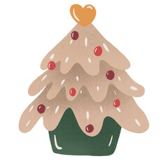 Christmas element white hand drawn.