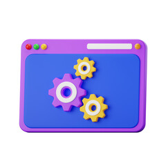 Application Setting Design and Development 3D Illustrations