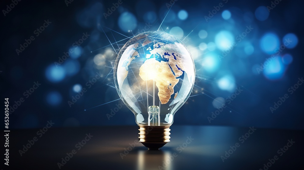 Poster Concept of innovation technology network Concept of innovation, idea, technology network Generative AI