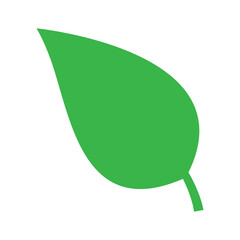 Green leaf, tree branch svg cut file. Isolated vector illustration.