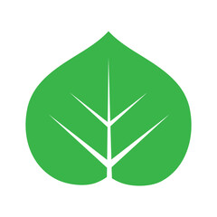 Green leaf, tree branch svg cut file. Isolated vector illustration.