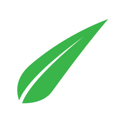 Green leaf, tree branch svg cut file. Isolated vector illustration.