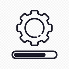 Boot process, update system progress concept.