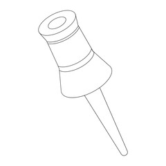 Pin Communicating Sticker 2D Outline Illustrations