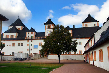 Augustusburg Castle in Saxony, Germany. It was a hunting lodge built by Prince Elector Augustus in...