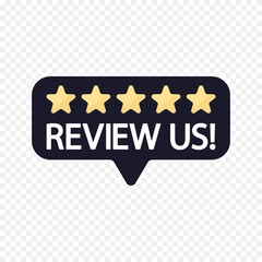 Rate us! Star user rating concept. Vector illustration.