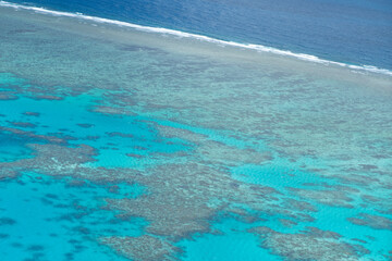 Bird's eye view of the Great Barrier Reef