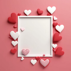 Hearts with backround