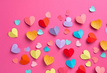 Hearts with backround