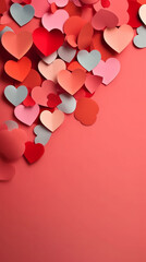 Hearts with backround