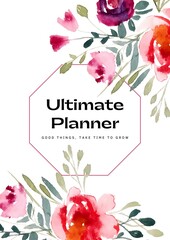 Planner Cover Page Template Sheet, Minimal Planner Cover Template