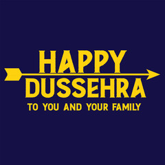 Happy Dussehra vector template with arrow