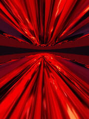exploding striped blood red and scarlet lines to vanishing point with perspective