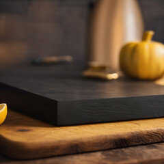 Black empty cutting board