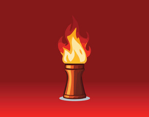 Fiery Vector Icon: Illustration of Heat and Energy