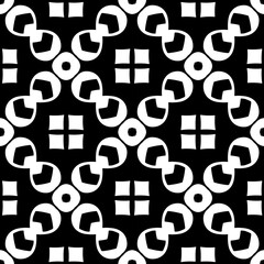 White background with black pattern. Seamless texture for fashion, textile design,  on wall paper, wrapping paper, fabrics and home decor. Simple repeat pattern.