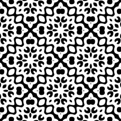 White background with black pattern. Seamless texture for fashion, textile design,  on wall paper, wrapping paper, fabrics and home decor. Simple repeat pattern.