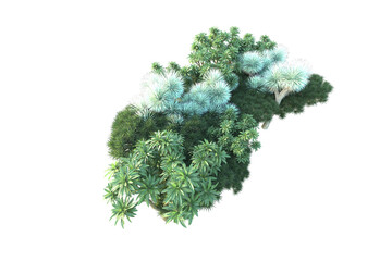 Obraz premium African forest isolated on transparent background. 3d rendering - illustration
