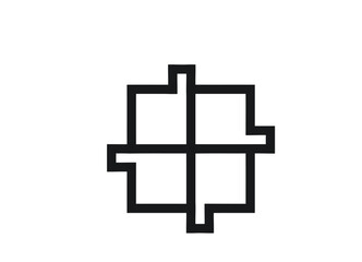 black and white pixel block