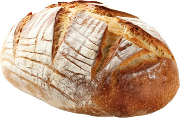 White whole loaf of bread, bakery, PNG, Transparent, isolate.