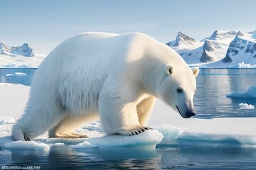 南極のシロクマ