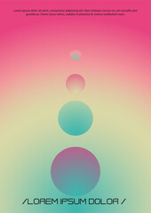 Futuristic Background Set with Gradient Mesh Holographic Shapes. Vector Template Design for your Business. Minimal Print Set in Pink Blue Colors for Your Identity Style.