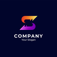 Letter S logo with arrows