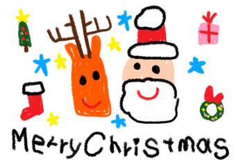 子どもが描いたようなクリスマスの絵