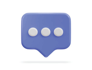 Fototapeta premium chatting commination Speech bubble 3d icon