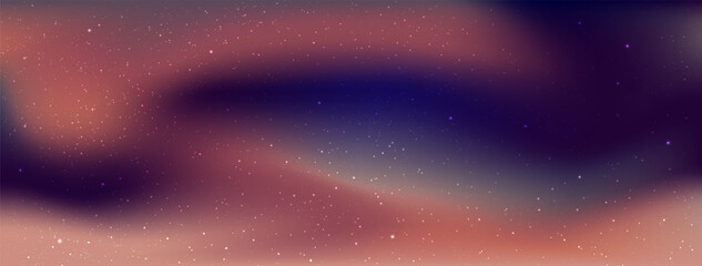Fototapeta premium Astrology horizontal star universe background, Colorful galaxy , Starry night with shiny stars in the gradient sky, Vector illustration.