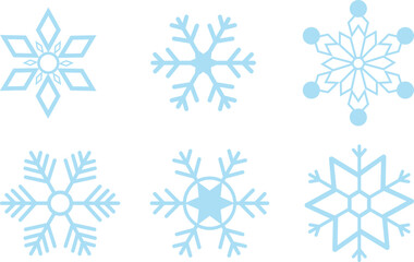 Set of snowflake Christmas Vector illustration