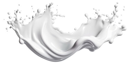 Milk Splash isolated on transparent background, Generative ai