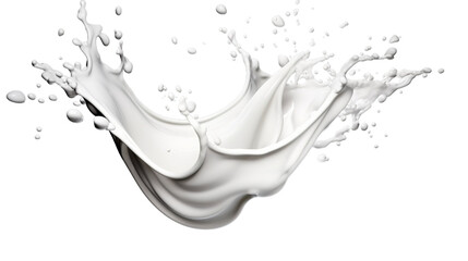Milk Splash isolated on transparent background, Generative ai