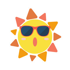 Summer sun wearing sunglasses - 653637867