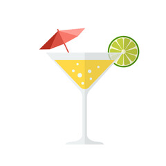 Cocktail drink flat design