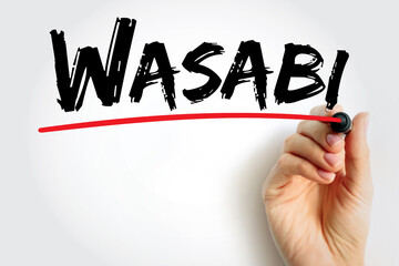 Wasabi - is a plant of the family Brassicaceae, which also includes horseradish and mustard in...