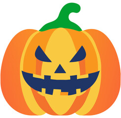 halloween pumpkin isolated on white