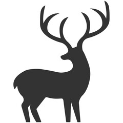 Deer silhouette. Vector flat icon