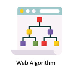 Fototapeta premium Web Algorithm vector Flat Icon Design illustration. Symbol on White background EPS 10 File 