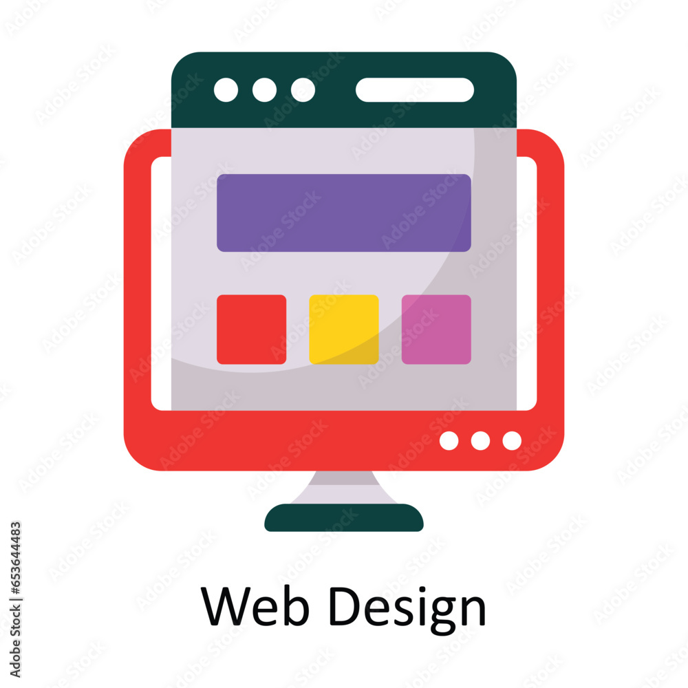 Poster web design vector flat icon design illustration. symbol on white background eps 10 file