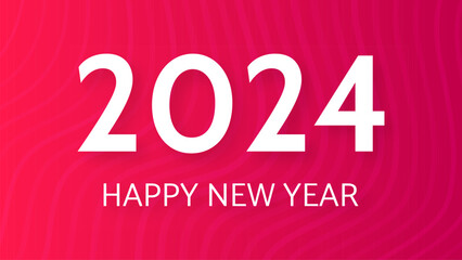 2024 Happy New Year on colorful background