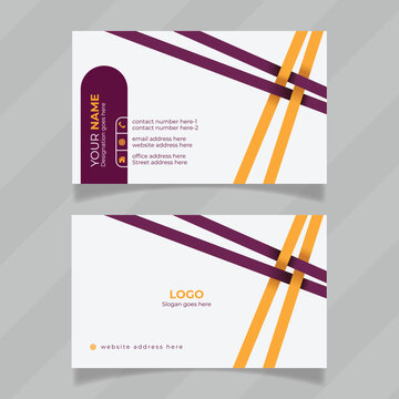 Creative and elegant design concept for name card. Editable and professional design for personal information card. Colorful or geometric business card design template.  