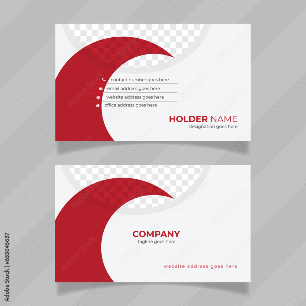 Poster editable and minimal design idea for personal information card. simple business card illustrator fil