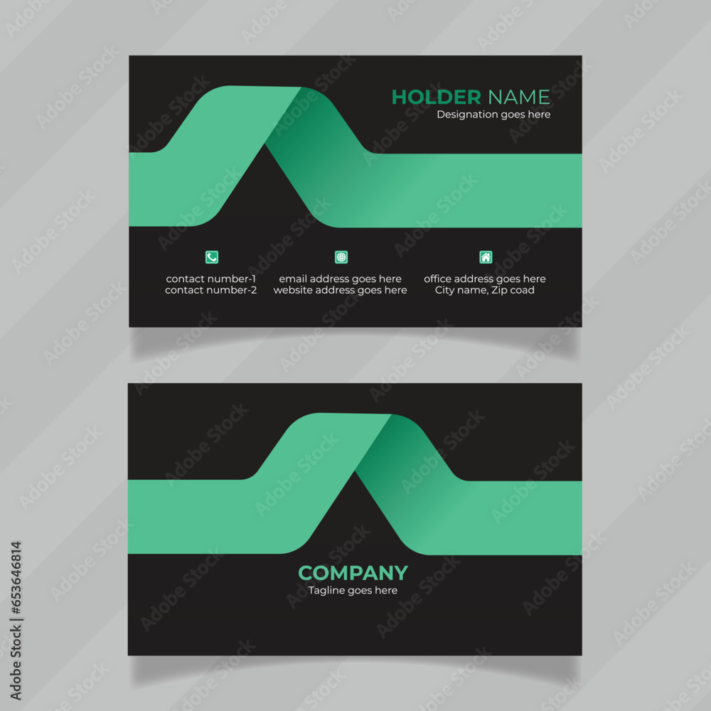 Poster easy to customize vector layout file for stationery or visiting card. simple and minimal design temp