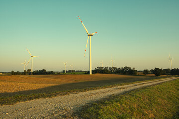 wind turbines farm