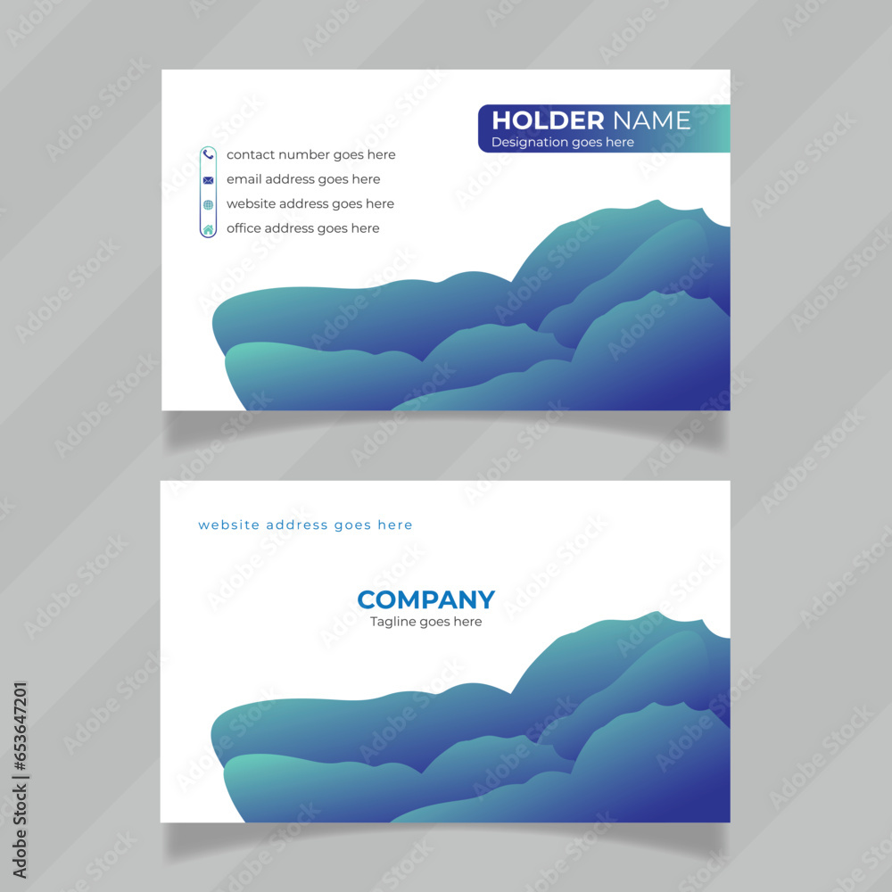 Aufkleber luxury and editable personal contact information card design presentation. stylish and creative desi