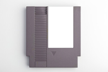 game cartridge with blank label for game console