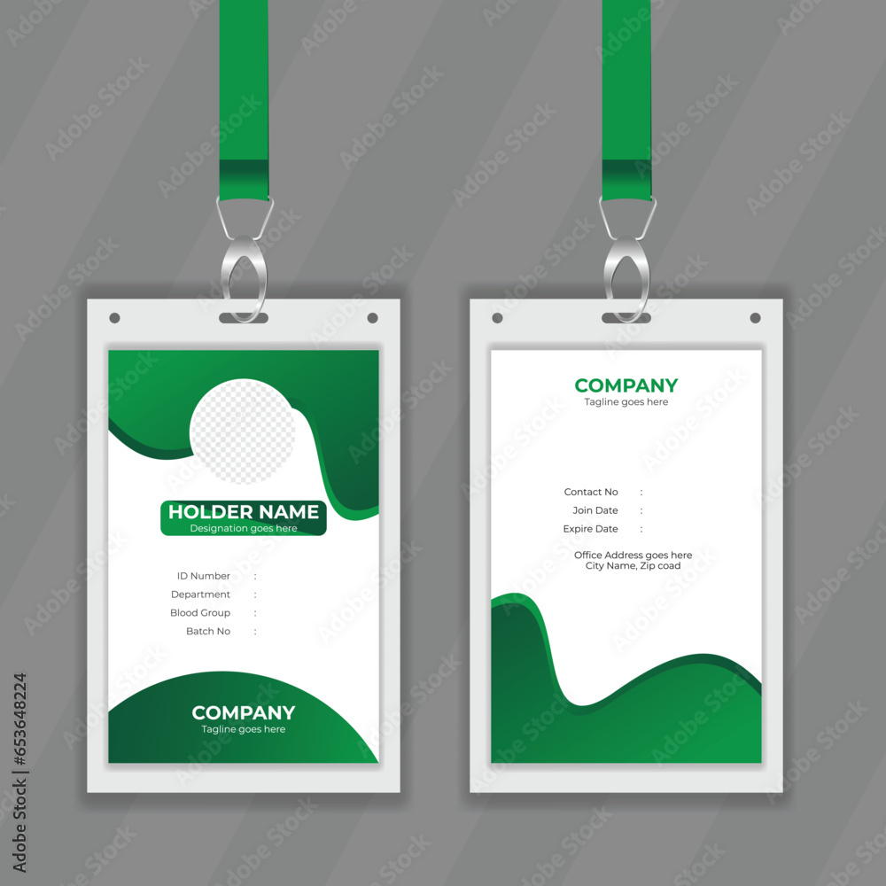 Aufkleber vector and modern design concept for office stuff information card. stylish and easy to edit design 