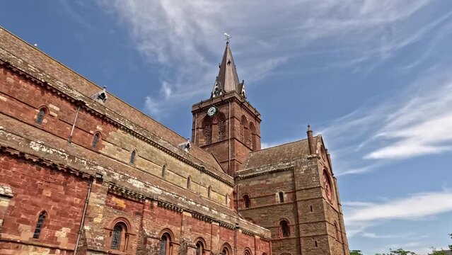 St Magnus Cathedral.  St Magnus Cathedral in Kirkwall on the Scottish island of Orkney.  The cathedral was founded in 1137 and is the only complete medieval cathedral in Scotland.