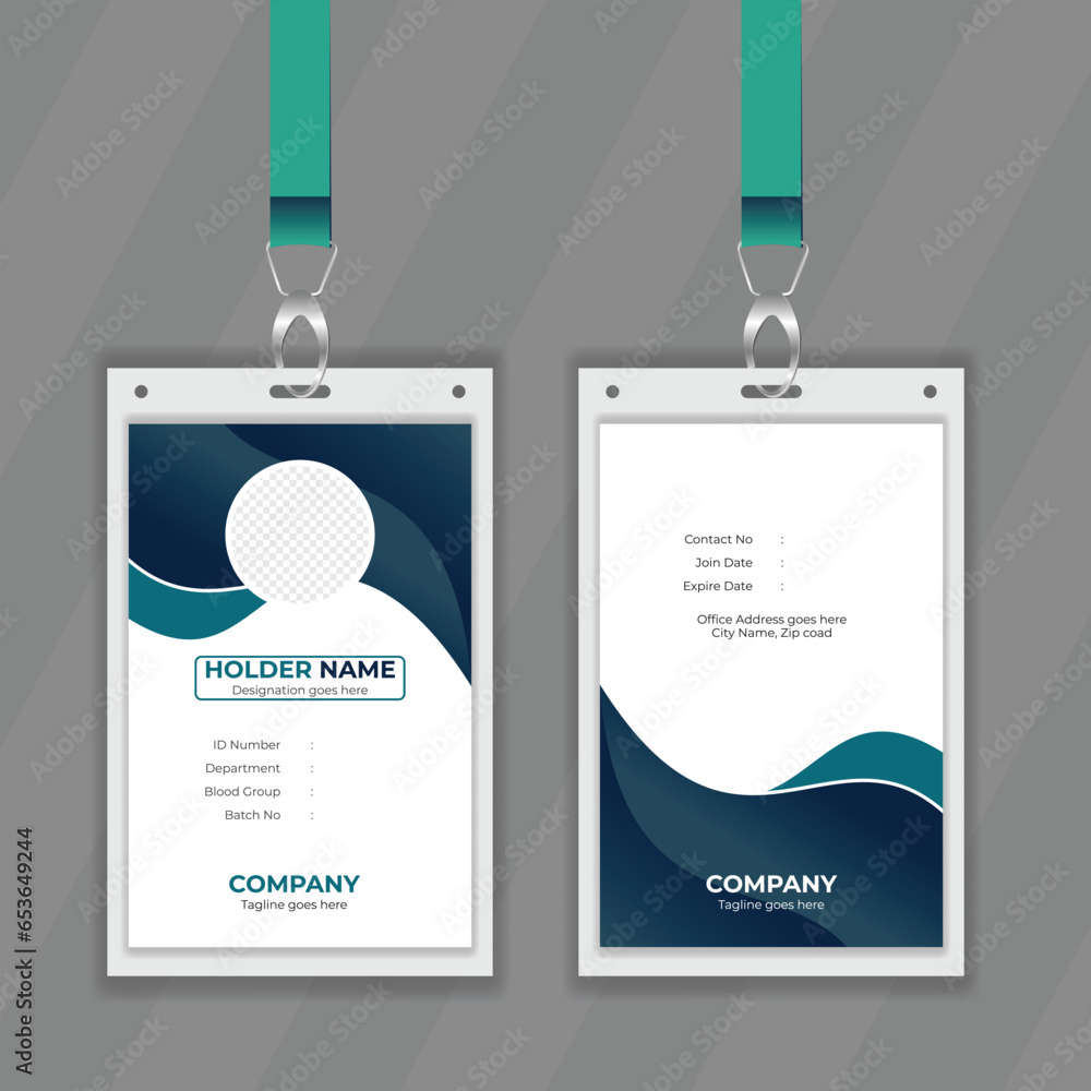 Poster colorful design presentation for student identity. easy to customize design template for office stat